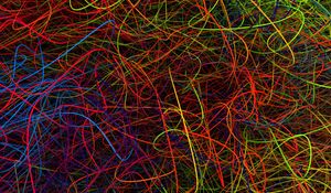 Preview wallpaper lines, plexus, neon, multicolored, glow