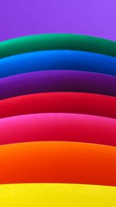 Preview wallpaper lines, rainbow, multicolored, curved