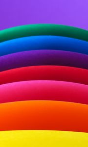 Preview wallpaper lines, rainbow, multicolored, curved