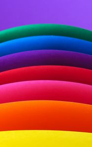 Preview wallpaper lines, rainbow, multicolored, curved