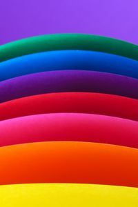 Preview wallpaper lines, rainbow, multicolored, curved