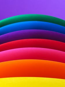 Preview wallpaper lines, rainbow, multicolored, curved