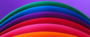 Preview wallpaper lines, rainbow, multicolored, curved