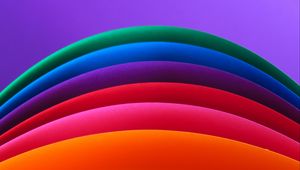 Preview wallpaper lines, rainbow, multicolored, curved