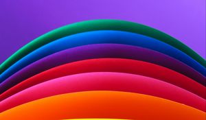 Preview wallpaper lines, rainbow, multicolored, curved