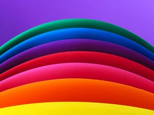 Preview wallpaper lines, rainbow, multicolored, curved