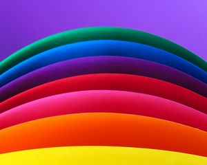 Preview wallpaper lines, rainbow, multicolored, curved