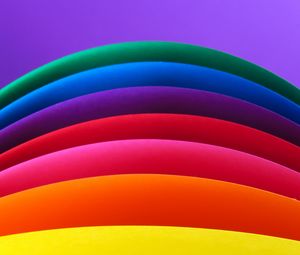 Preview wallpaper lines, rainbow, multicolored, curved