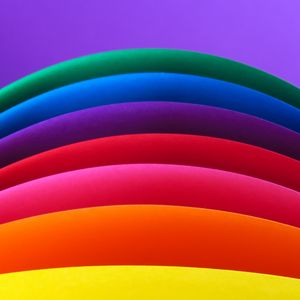 Preview wallpaper lines, rainbow, multicolored, curved