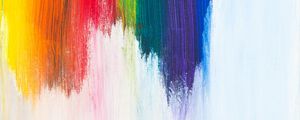 Preview wallpaper lines, rainbow, paint, minimalism, canvas