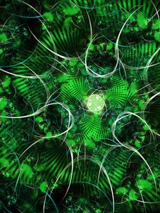 Preview wallpaper lines, shapes, green, abstraction