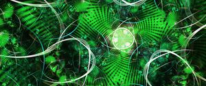 Preview wallpaper lines, shapes, green, abstraction