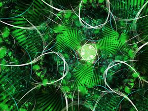 Preview wallpaper lines, shapes, green, abstraction