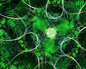 Preview wallpaper lines, shapes, green, abstraction