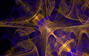 Preview wallpaper lines, shapes, rays, transparent, abstraction, yellow, blue