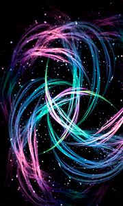 Preview wallpaper lines, sparks, glowing, bright, colorful, abstract, fractal