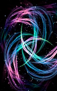 Preview wallpaper lines, sparks, glowing, bright, colorful, abstract, fractal