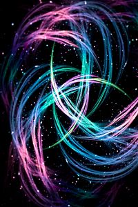 Preview wallpaper lines, sparks, glowing, bright, colorful, abstract, fractal