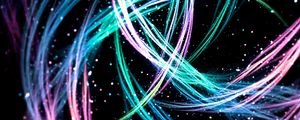 Preview wallpaper lines, sparks, glowing, bright, colorful, abstract, fractal