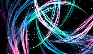 Preview wallpaper lines, sparks, glowing, bright, colorful, abstract, fractal