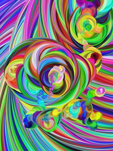 Preview wallpaper lines, spots, colorful, abstraction
