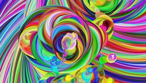 Preview wallpaper lines, spots, colorful, abstraction
