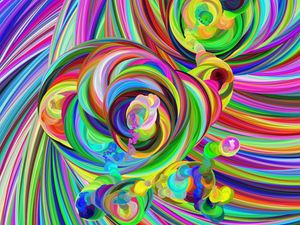 Preview wallpaper lines, spots, colorful, abstraction