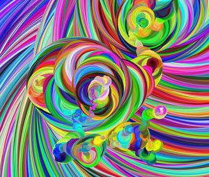 Preview wallpaper lines, spots, colorful, abstraction