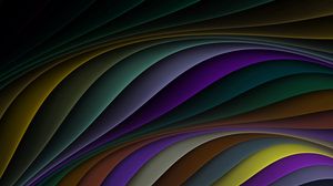 Preview wallpaper lines, stripes, colorful, wavy, smooth