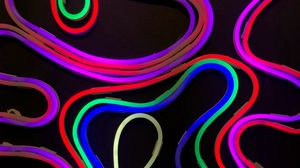 Preview wallpaper lines, stripes, colorful, neon