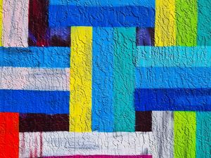Preview wallpaper lines, stripes, colorful, paint, wall, abstraction