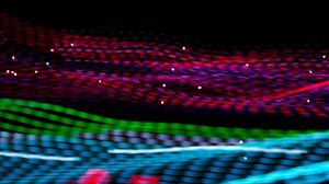Preview wallpaper lines, stripes, glow, colorful, dark