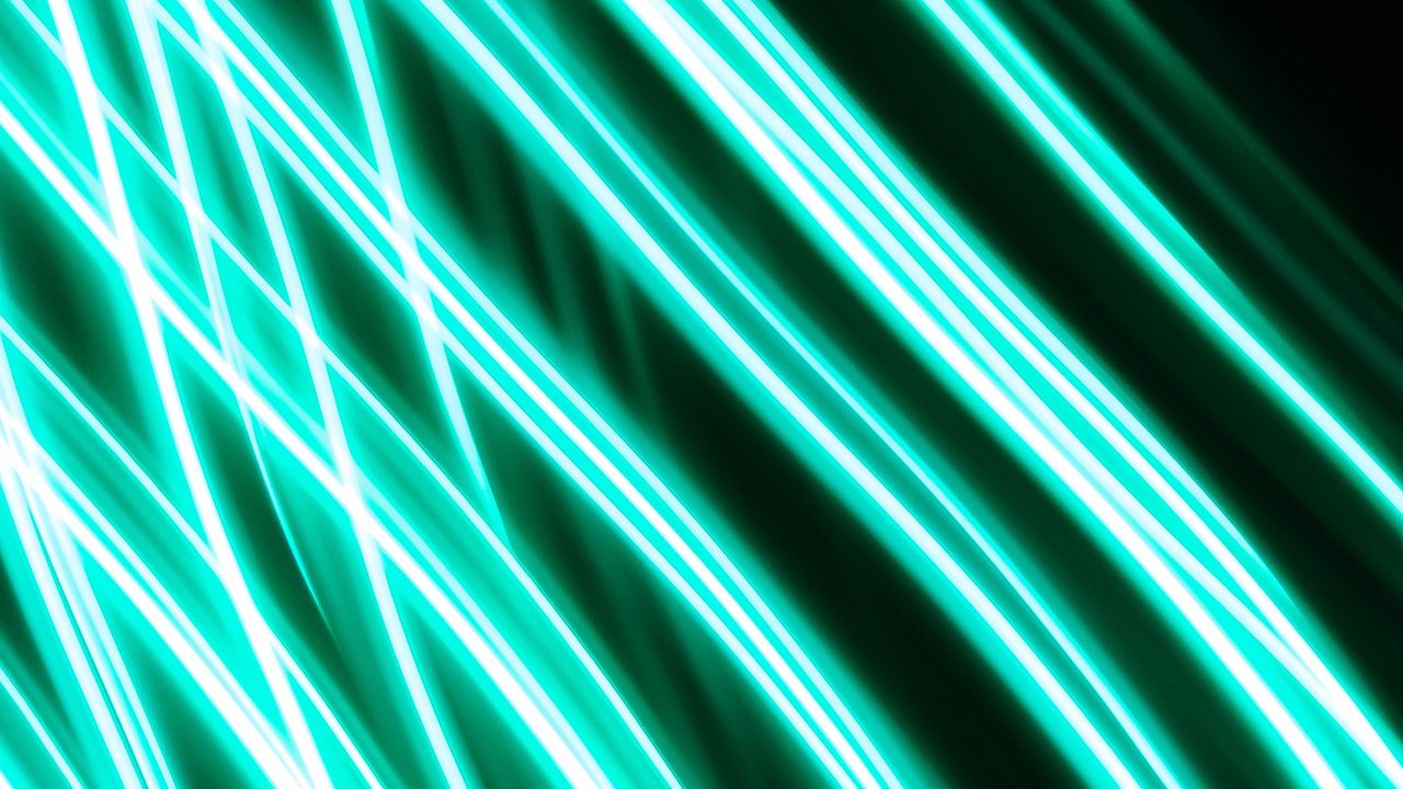 Wallpaper lines, stripes, neon, green, glowing