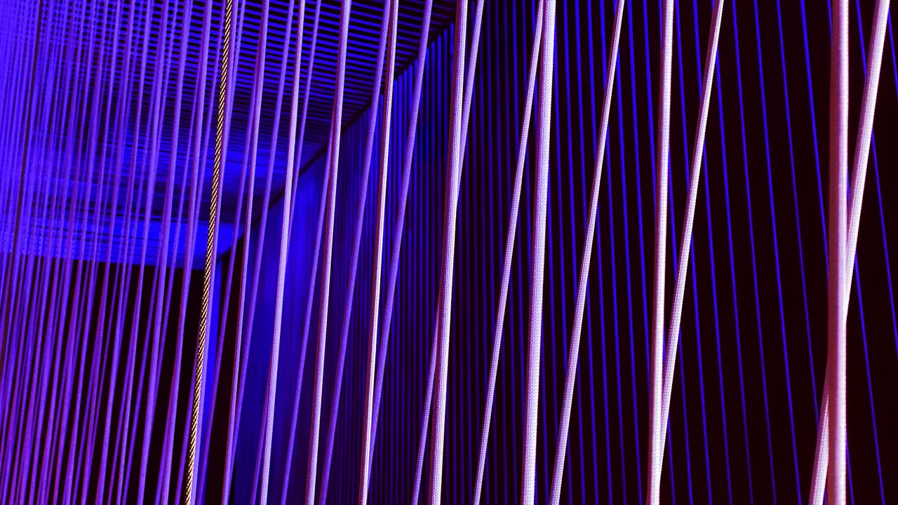 Wallpaper lines, stripes, neon, light, purple