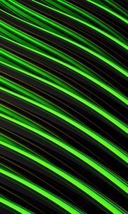 Preview wallpaper lines, stripes, sinuosity, green, black