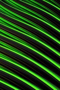 Preview wallpaper lines, stripes, sinuosity, green, black