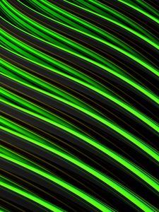 Preview wallpaper lines, stripes, sinuosity, green, black