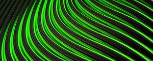 Preview wallpaper lines, stripes, sinuosity, green, black