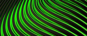 Preview wallpaper lines, stripes, sinuosity, green, black