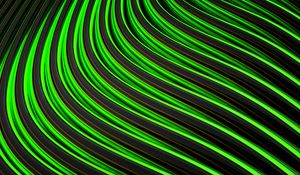 Preview wallpaper lines, stripes, sinuosity, green, black