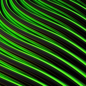 Preview wallpaper lines, stripes, sinuosity, green, black