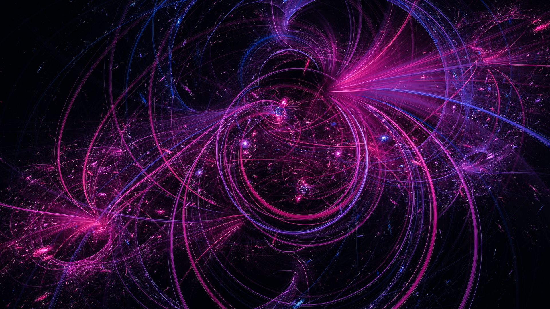 Download wallpaper 1920x1080 lines, tangled, glow, fractal, abstraction  full hd, hdtv, fhd, 1080p hd background