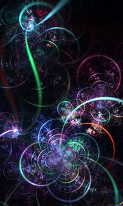 Preview wallpaper lines, threads, glow, colorful, twisted, fractal
