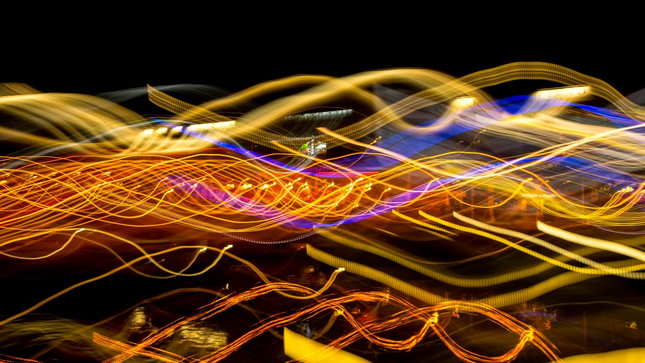 Wallpaper lines, threads, glow, long exposure, abstraction