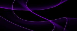 Preview wallpaper lines, waves, abstraction, dark, purple