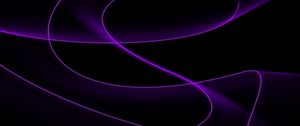 Preview wallpaper lines, waves, abstraction, dark, purple