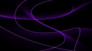 Preview wallpaper lines, waves, abstraction, dark, purple