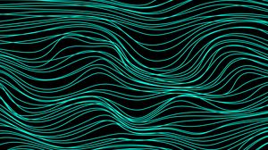 Preview wallpaper lines, waves, abstraction, blue