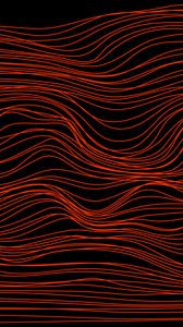 Preview wallpaper lines, waves, distortion, red, abstraction