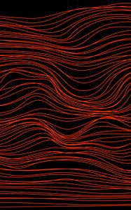 Preview wallpaper lines, waves, distortion, red, abstraction